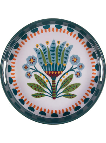 Amadeus Dienblad "Nadia" wit/donkerblauw - Ø 32 cm