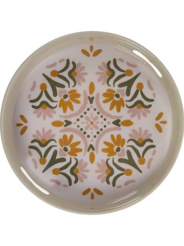 Amadeus Serveerdienblad "Leane" crème/lichtroze/oranje - Ø 32 cm