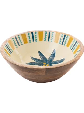 Amadeus Saladekom "Florida" crème/blauw/geel - Ø 35 cm