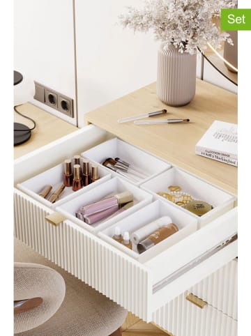Coin de Pierre 5-delige set: make-uporganizers wit - (B)16 x (H)6 x (D)21 cm