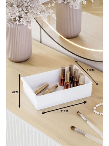 Coin de Pierre 5-delige set: make-uporganizers wit - (B)16 x (H)6 x (D)21 cm