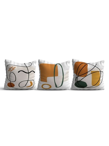 Coin de Pierre 3er-Set: Kissenhüllen in Bunt - (L)43 x (B)43 cm
