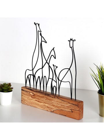 Coin de Pierre Deco-object lichtbruin/zwart - (B)33 x (H)35 cm