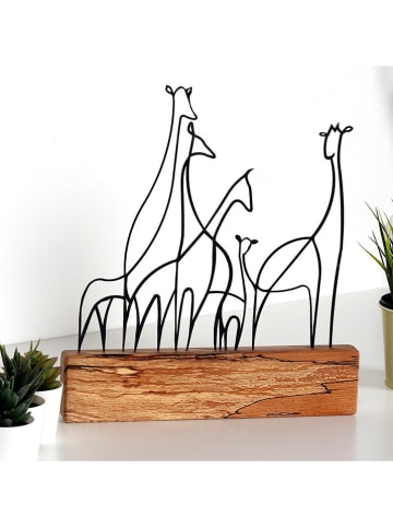 Coin de Pierre Deco-object lichtbruin/zwart - (B)33 x (H)35 cm