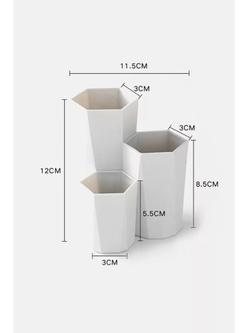 Coin de Pierre 3-delige set: make-uporganizers wit