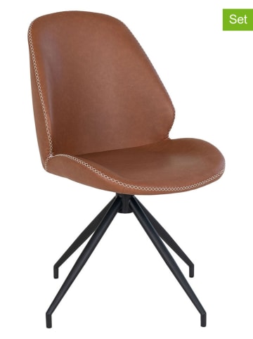 House Nordic 2-delige set: eetkamerstoelen "Monte Carlo" lichtbruin - (B)60 x (H)88 x (D)50cm