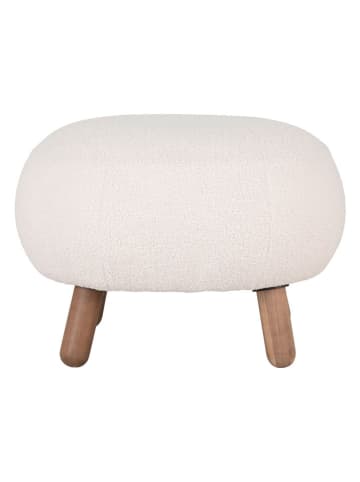 House Nordic Voetensteun "Savona" wit/lichtbruin - (B)50 x (H)37 x (D)60 cm