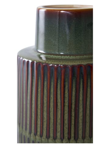 House Nordic Vase in Grün/ Braun - (H)30 x Ø 16 cm