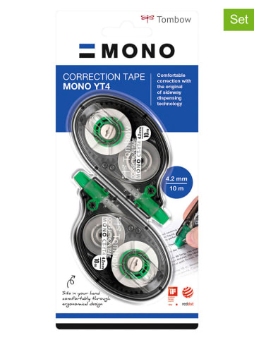 Tombow 2er-Set: Korrekturroller "Mono" in Schwarz