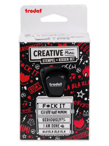 trodat 2tlg. Kreativstempel-Set "Creative mini - Böse Sprüche" in Schwarz
