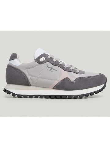 Pepe Jeans FOOTWEAR Skórzane sneakersy "Brit" w kolorze szarym