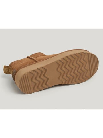 Pepe Jeans FOOTWEAR Leder-Winterboots "Dissy Young" in Hellbraun