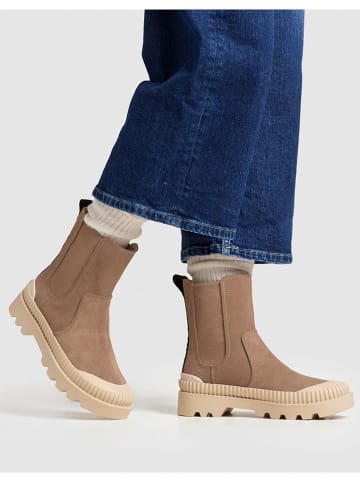 Pepe Jeans FOOTWEAR Leren chelseaboots "Ascot" lichtbruin