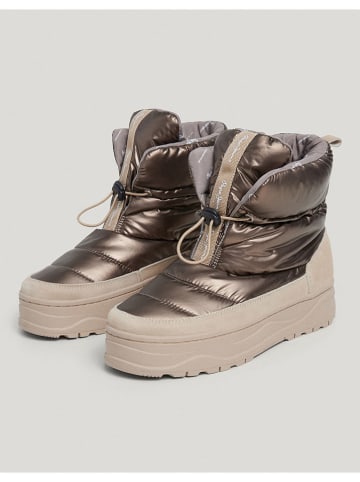 Pepe Jeans FOOTWEAR Botki zimowe "Kore" w kolorze beżowym