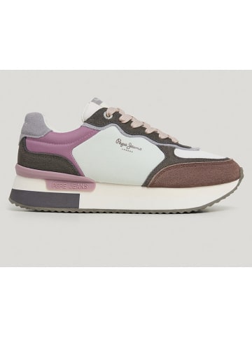 Pepe Jeans FOOTWEAR Sneakersy "Rusper Mania" w kolorze biało-oliwkowym