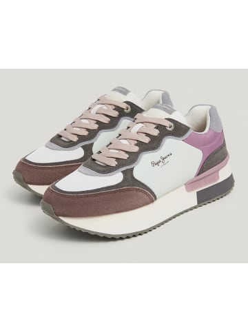 Pepe Jeans FOOTWEAR Sneakersy "Rusper Mania" w kolorze biało-oliwkowym