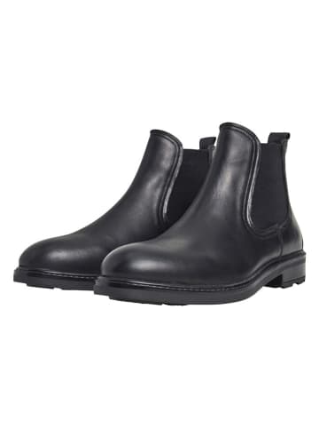 Pepe Jeans FOOTWEAR Leren chelseaboots "Leeds City" zwart