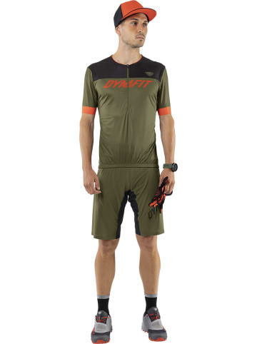 DYNAFIT Fahrradtrikot "Ride Light" in Khaki/ Orange/ Schwarz