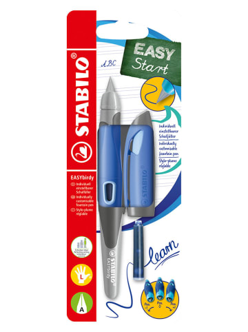 STABILO Schulfüller - Linkshänder "EASYbirdy" - Feder A - Blau (löschbar)