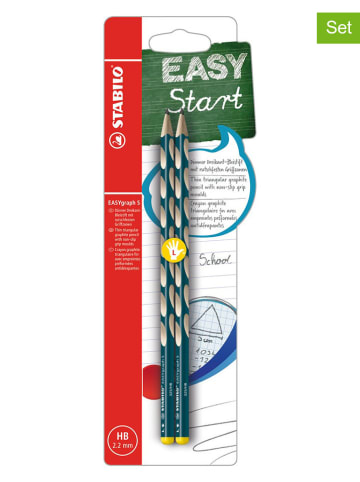 STABILO 4er-Set: Bleistifte für Linkshänder "STABILO EASYgraph S"