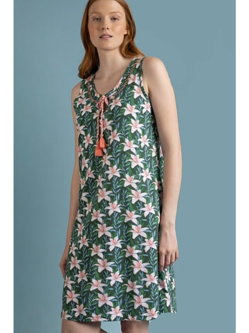 admas Kleid in Grün/ Orange