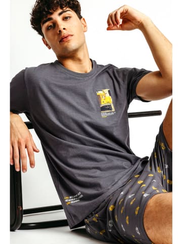 admas Pyjama in Grau