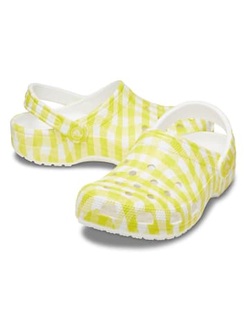 Crocs Crocs "Classic Gingham" in Gelb/ Weiß