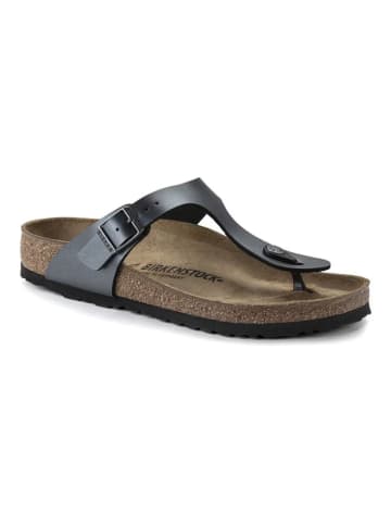 Birkenstock Leder-Zehentrenner "Gizeh" in Schwarz