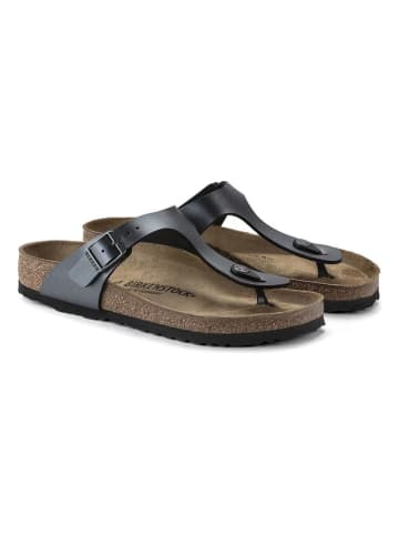 Birkenstock Leder-Zehentrenner "Gizeh" in Schwarz