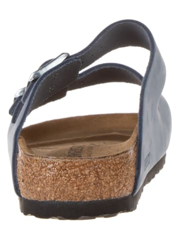 Birkenstock Leder-Pantoletten "Arizona" in Hellblau