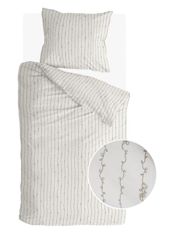 Walra Bettwäsche-Set "Symphony" in Khaki/ Weiß