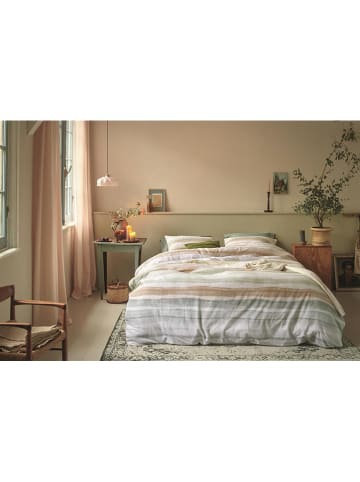 Beddinghouse Flanellen beddengoedset "Colour Play" wit/beige/groen