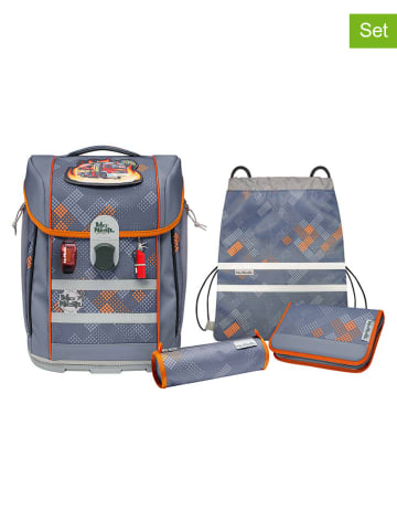 McNeill 6-delige schooltasset "McLight FIRE" grijs