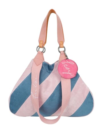 Fritzi aus Preußen Shopper in Rosé/ Blau - (B)45 x (H)34 x (T)16 cm