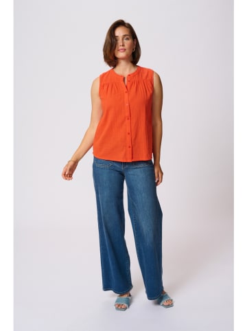 Kaffe Blusentop in Orange