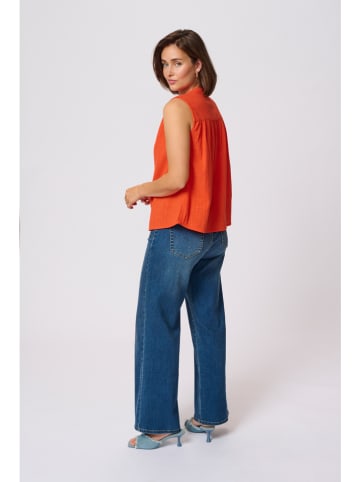 Kaffe Blusentop in Orange