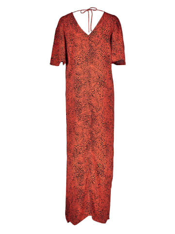 Kaffe Kleid in Orange/ Schwarz