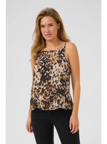 Kaffe Blusentop in Braun/ Beige