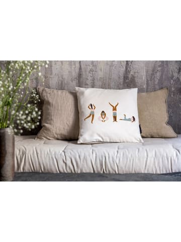 Butter Kings Kussenhoes beige/meerkleurig - (L)45 x (B)45 cm
