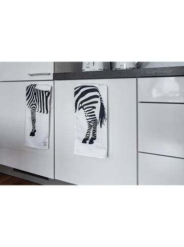 Butter Kings 2er-Set: Geschirrtücher in Weiß/ Schwarz - (L)70 x (B)50 cm