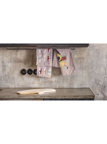 Butter Kings 2er-Set: Geschirrtücher in Rosa/ Bunt - (L)70 x (B)50 cm