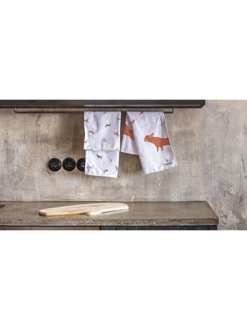 Butter Kings 2-delige set: theedoeken wit/meerkleurig - (L)70 x (B)50 cm