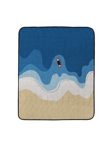 Butter Kings Picknickdeken blauw/beige - (L)180 x (B)145 cm