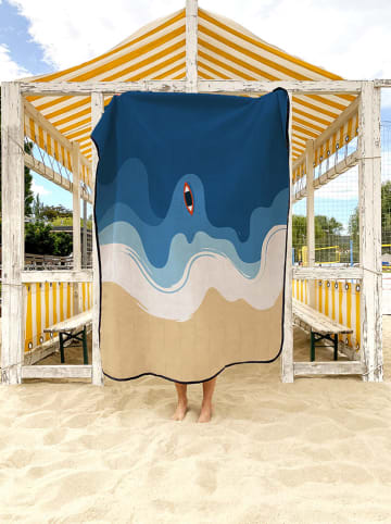 Butter Kings Picknickdeken blauw/beige - (L)180 x (B)145 cm