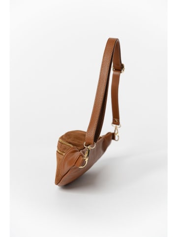 Anna Morellini Leder-Gürteltasche "Carola" in Camel - (B)32 x (H)16 x (T)9,5 cm