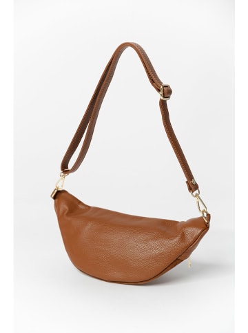 Anna Morellini Leder-Gürteltasche "Carola" in Camel - (B)32 x (H)16 x (T)9,5 cm