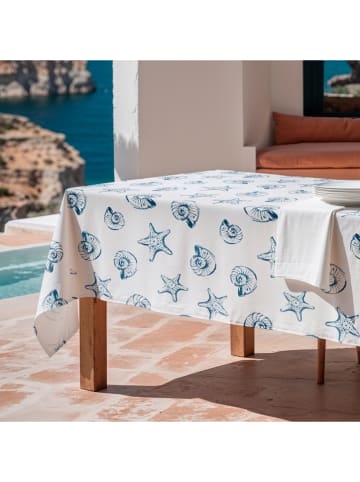 Mint Rugs Tischdecke "Summer Special Myrtos" in Weiß/ Blau