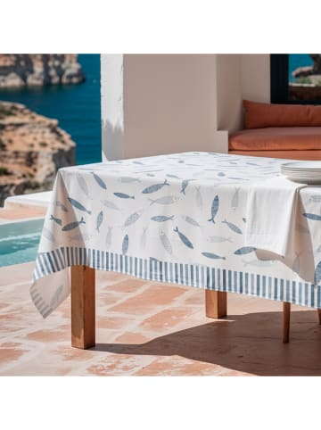 Mint Rugs Tischdecke "Summer Special Famara" in Weiß/ Blau