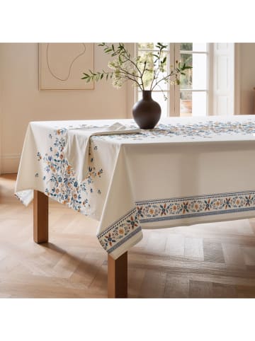 mint Deco Obrus "Floral And Tropical Iona" w kolorze biało-niebiesko-żółtym