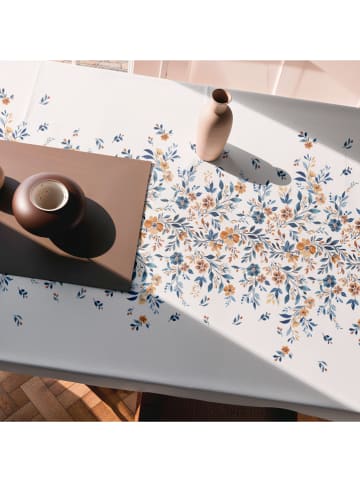 Mint Rugs Obrus "Floral And Tropical Iona" w kolorze biało-niebiesko-żółtym